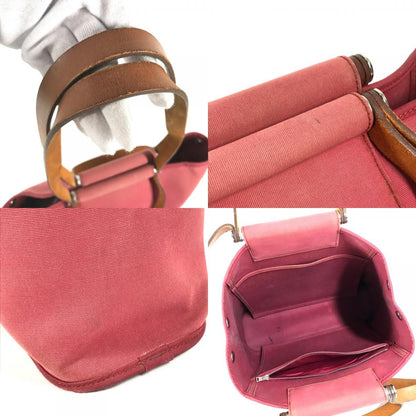Hermes Tote Bag Kabak Elan PM Vertical Leather Canvas Red — view 8