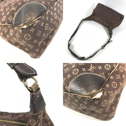 Louis Vuitton Shoulder Bag Boulogne Monogram Mini Lin Canvas Brown — view 7
