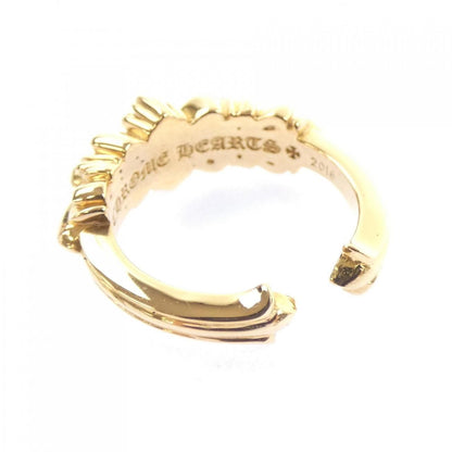 Chrome Hearts Baby Classic Dbl Flrl Cross Open Gld Ring — view 3