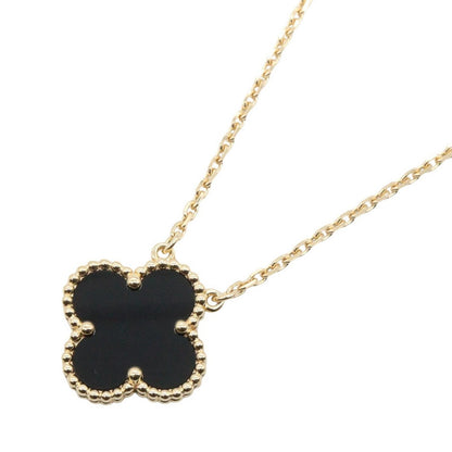 Van Cleef & Arpels Necklace Vintage Alhambra Onyx 41.5 18k