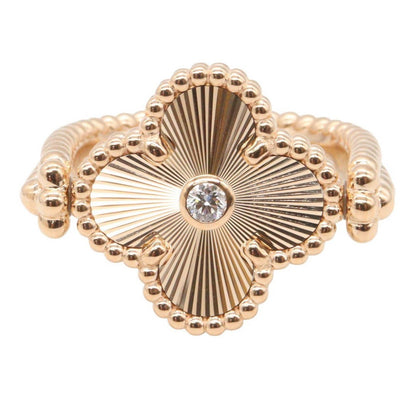 Van Cleef & Arpels Ring Vintage Alhambra Reversible Gray Shell Dali Diamond — view 3