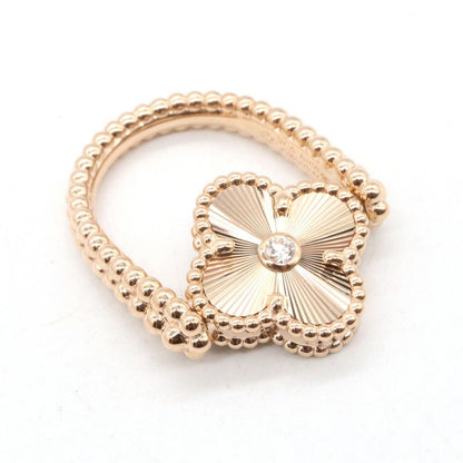 Van Cleef & Arpels Ring Vintage Alhambra Reversible Gray Shell Dali Diamond — view 5