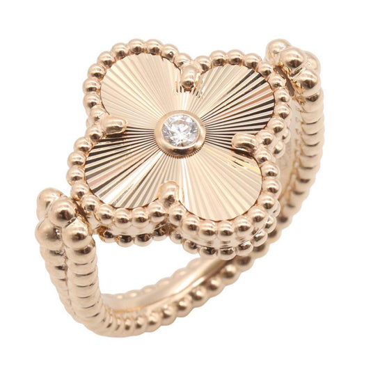 Van Cleef & Arpels Ring Vintage Alhambra Reversible Gray Shell Dali Diamond