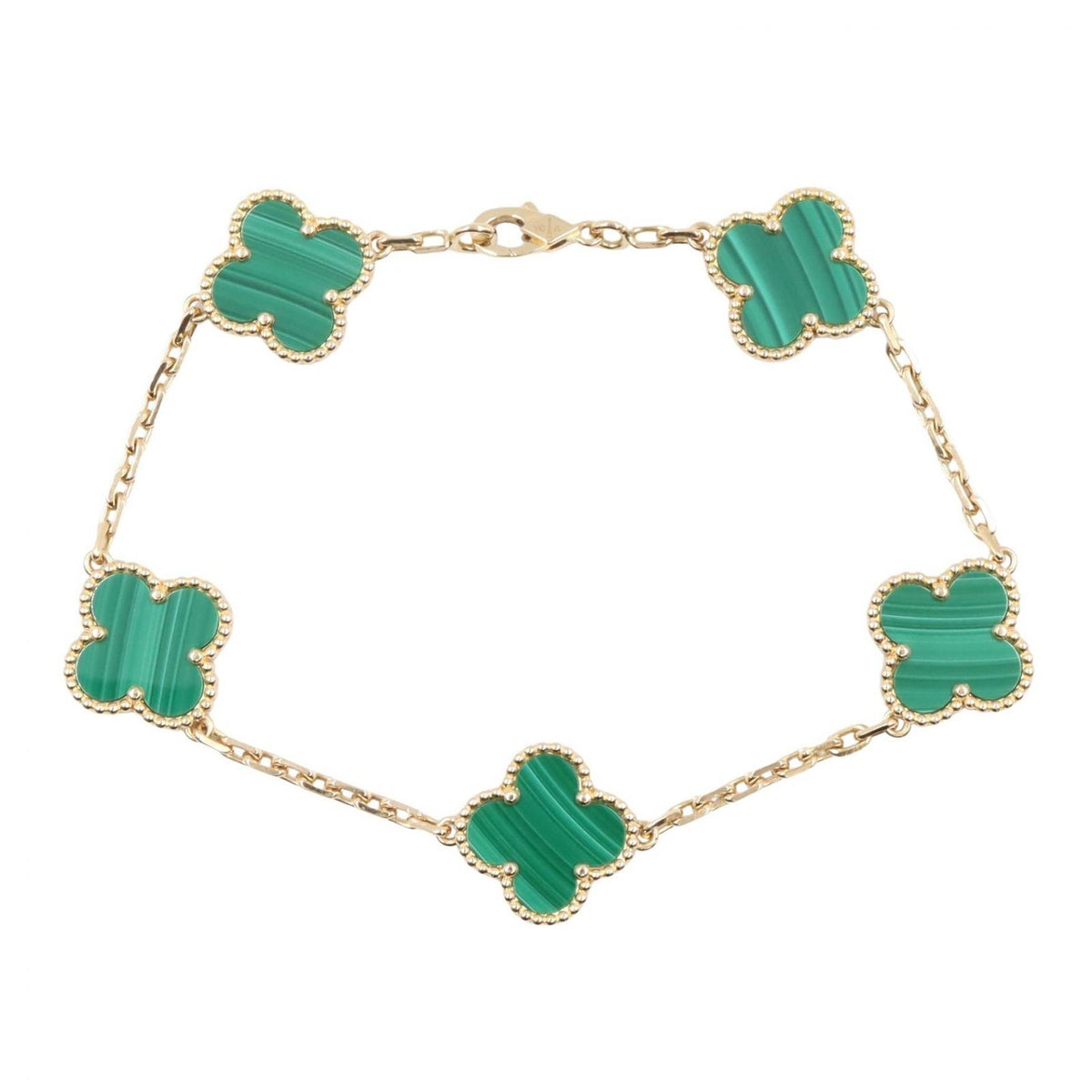 Van Cleef & Arpels Bracelet Vintage Alhambra Malachite 18k