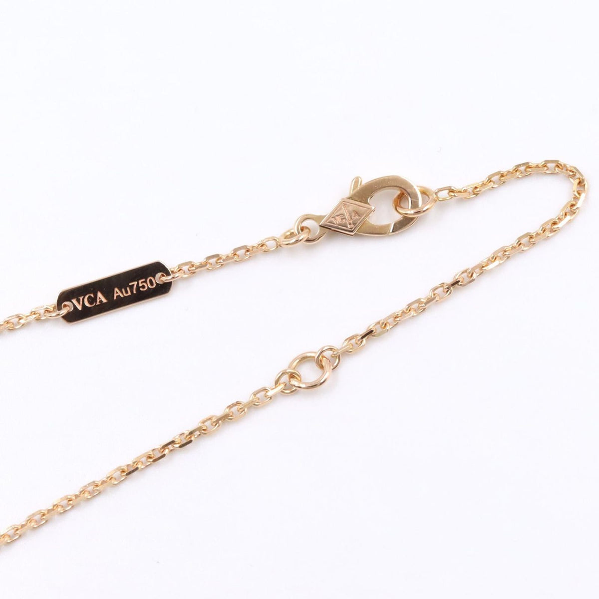 Van Cleef & Arpels Necklace Vintage Alhambra Onyx 41.5 18k Pink Gold Diamond — view 3