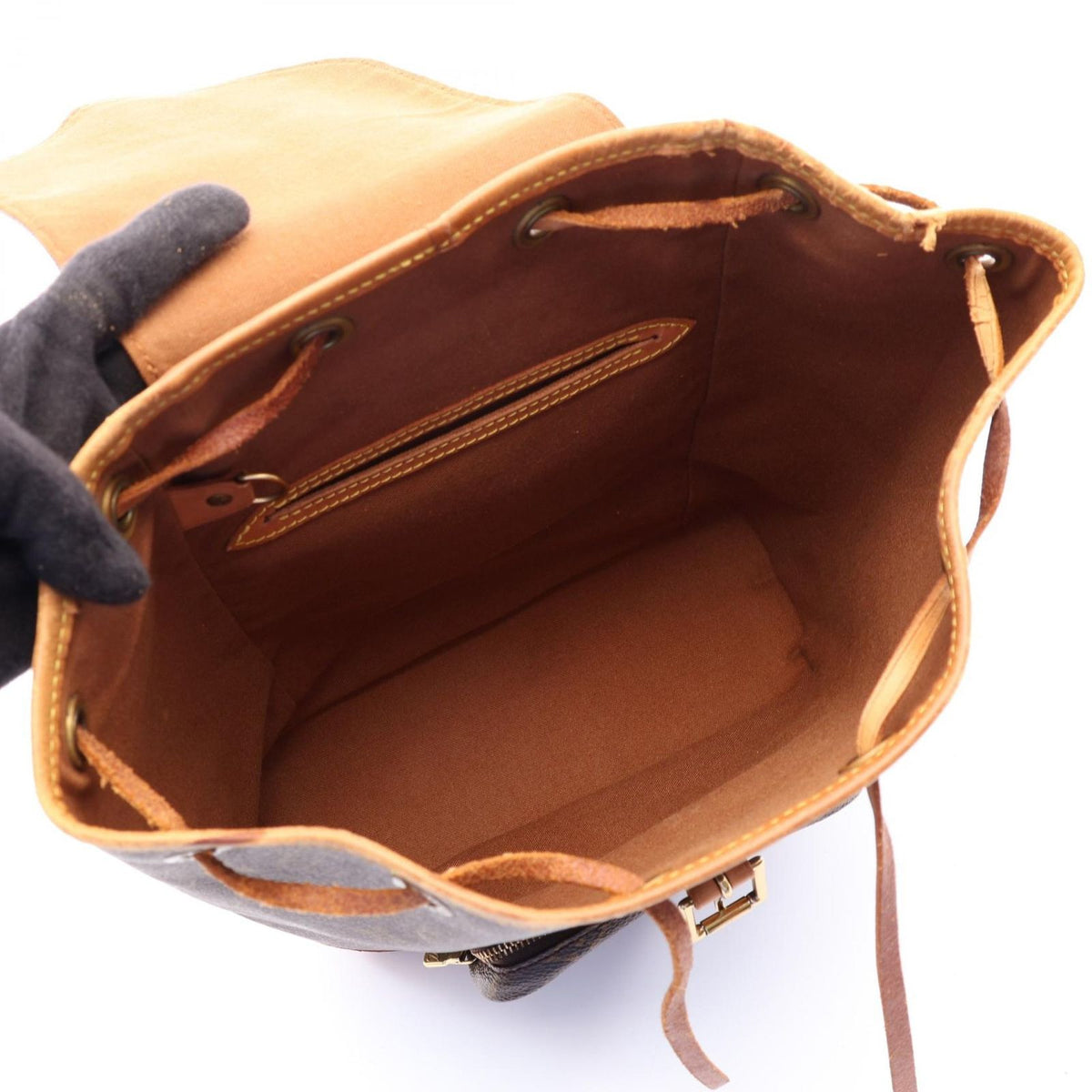 Louis Vuitton Backpack Montsouris MM Monogram Leather — view 3
