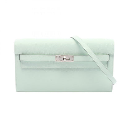 Hermes Shoulder Bag Kelly to Go Vert Peppermint Leather Long