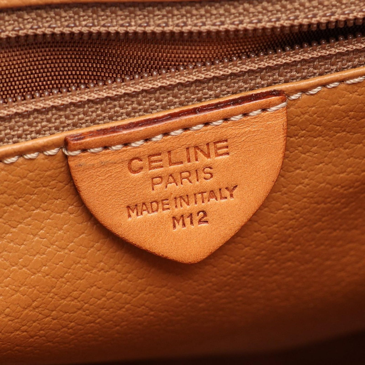 Celine Shoulder Bag Macadam Brown Leather — view 4