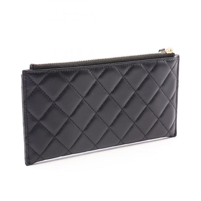 Chanel Pouch Quilted Black Lambskin Slim Wallet — view 2