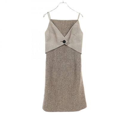 Louis Vuitton Dress Houndstooth Cami Wool Nylon