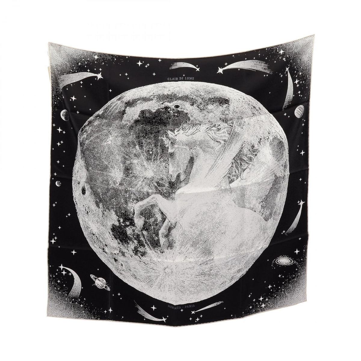 Hermes Scarf Carre 70 Clair de Lune Silk