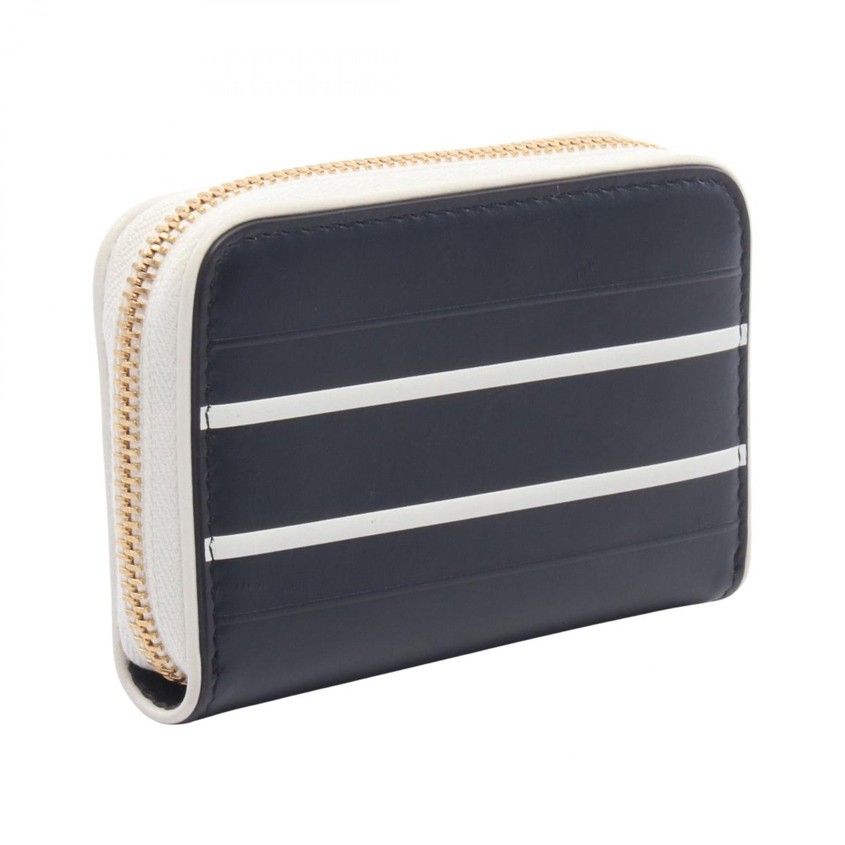 Dior Round Wallet Vibe Navy White Leather Coin Purse — view 2