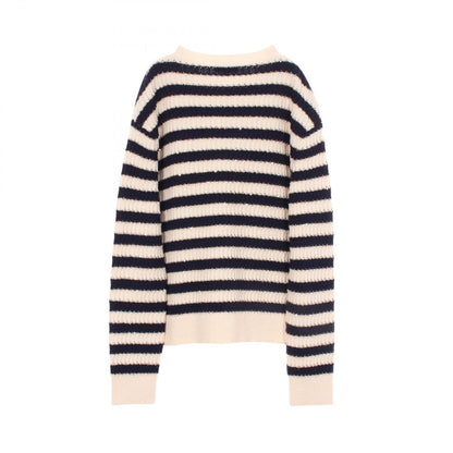 Chanel Knit CC Logo Sequined Border Cashmere Sweater — view 2