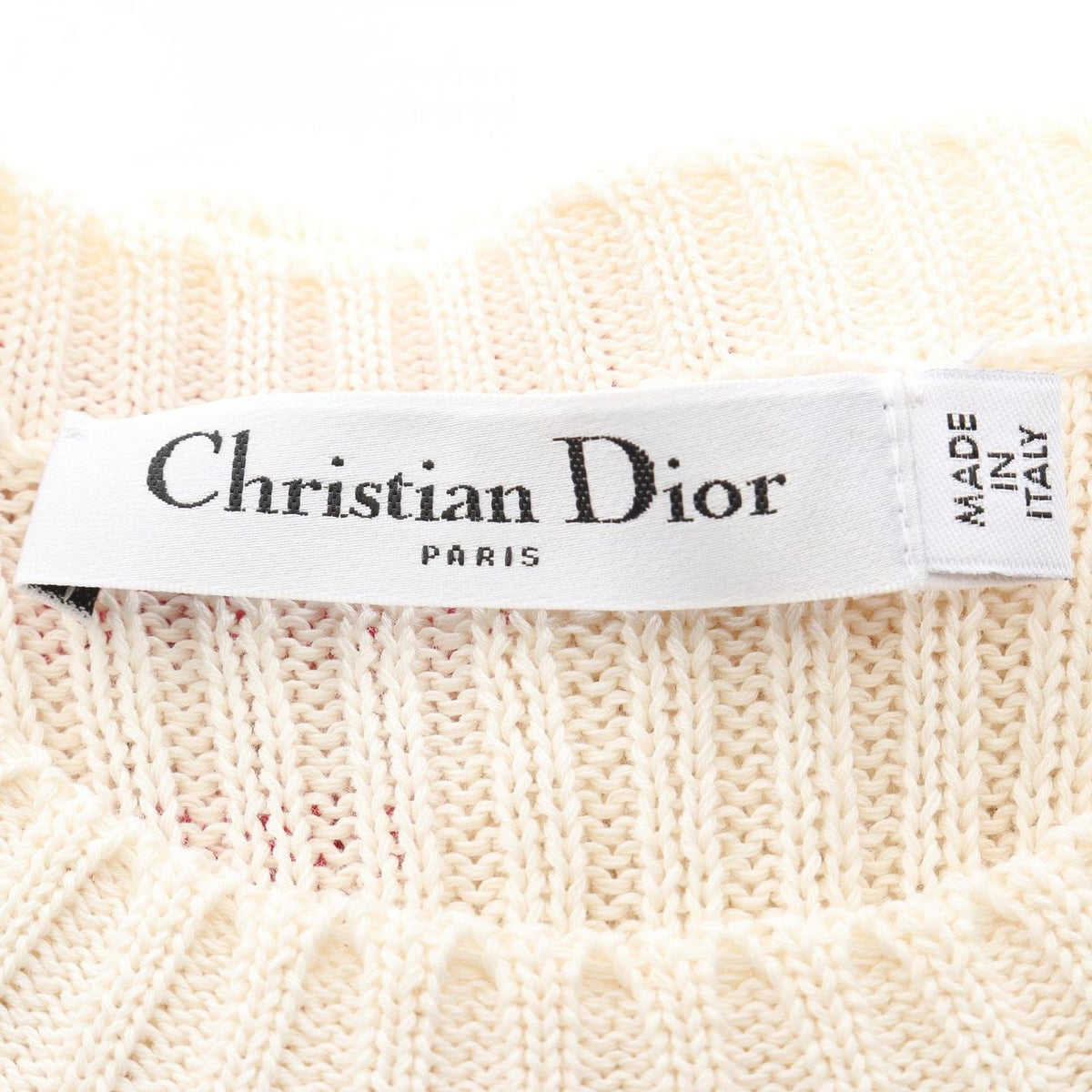 Dior Knit Dioriviera Border Logo Cotton Sweater — view 3