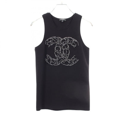Chanel Tank Top CC Logo Ruffle Wool