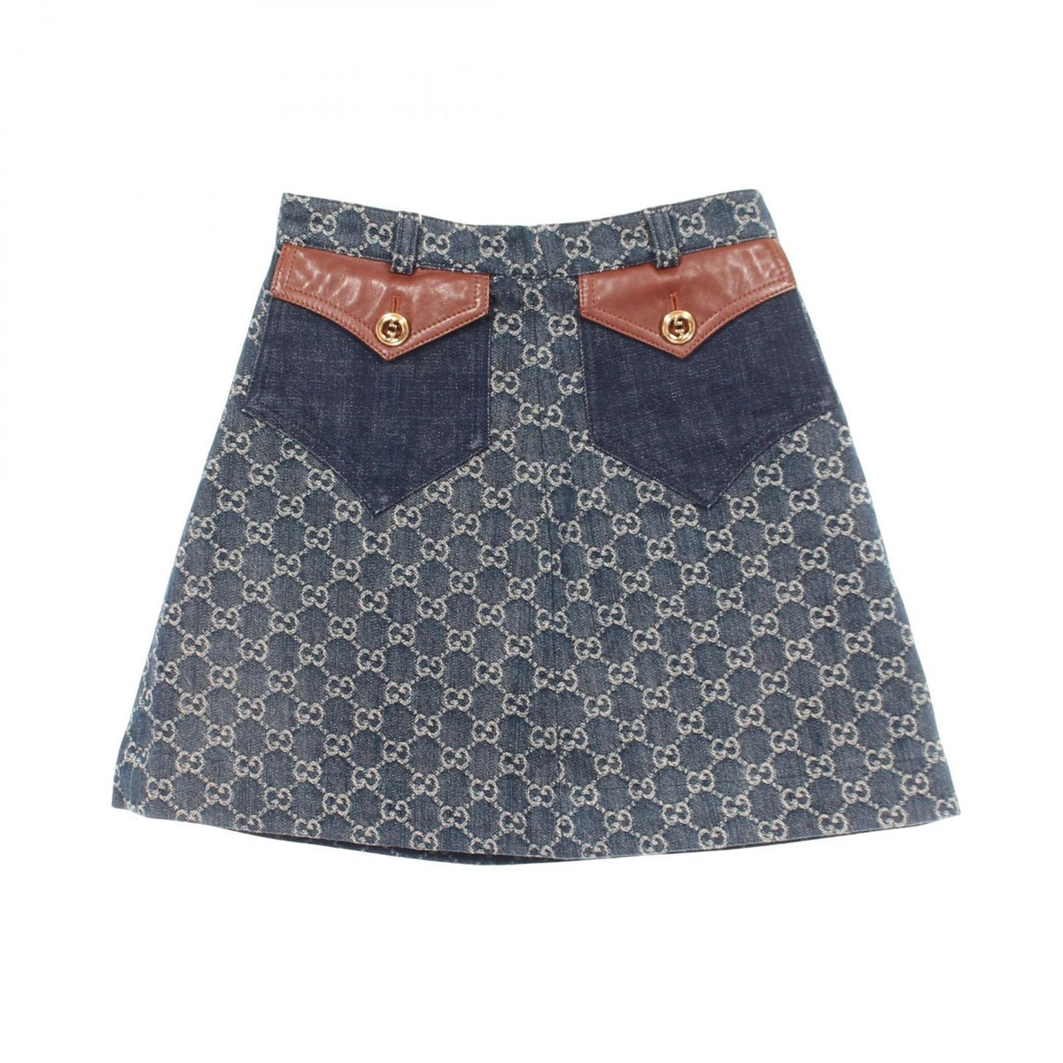 Gucci Skirt GG Jacquard Cotton Denim