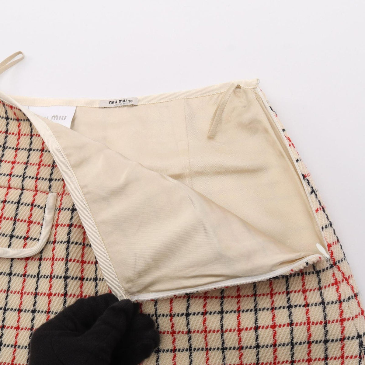 Miu Miu Skirt Plaid Wool — view 5
