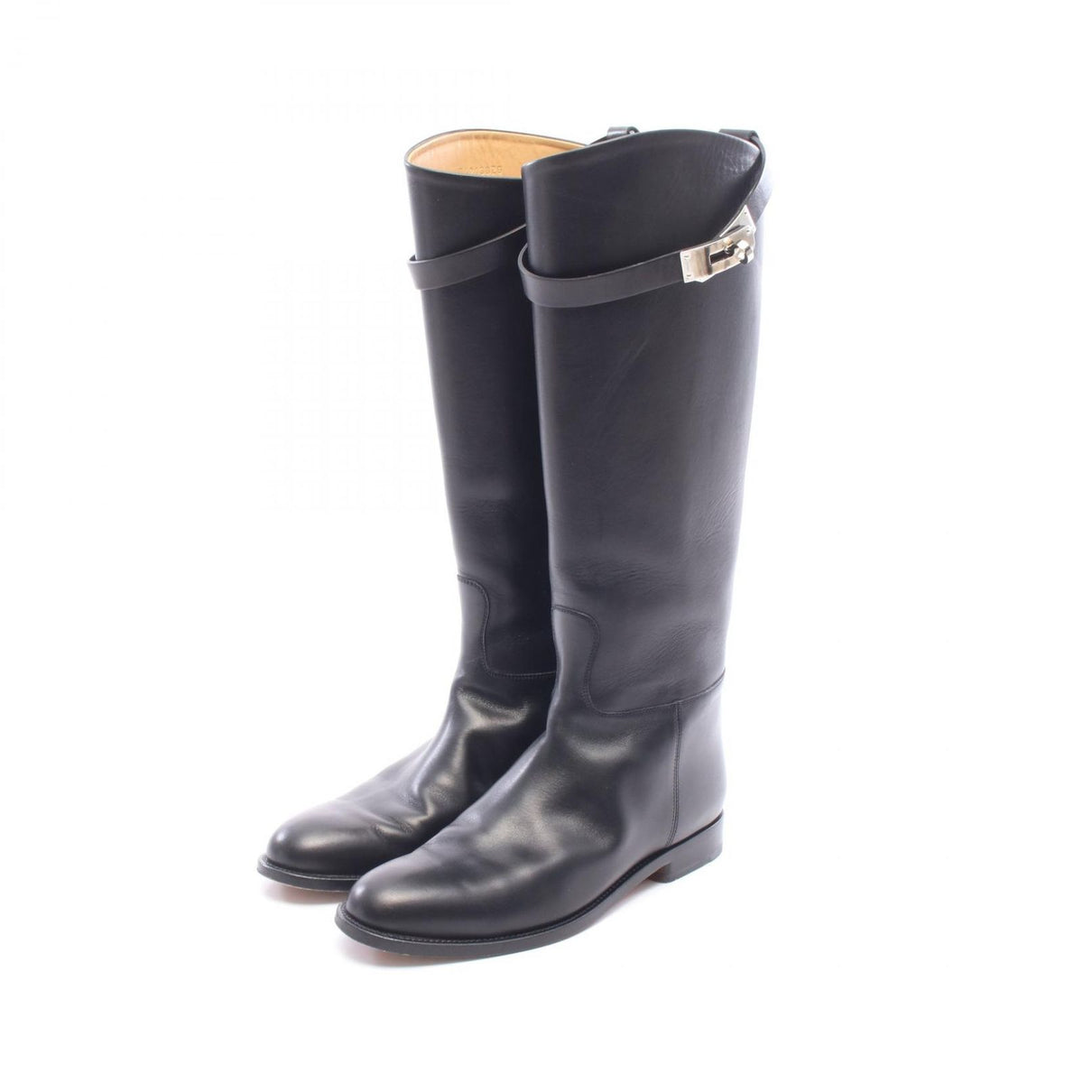 Hermes Boots Jumping Short Model Leather Kelly Jump Black