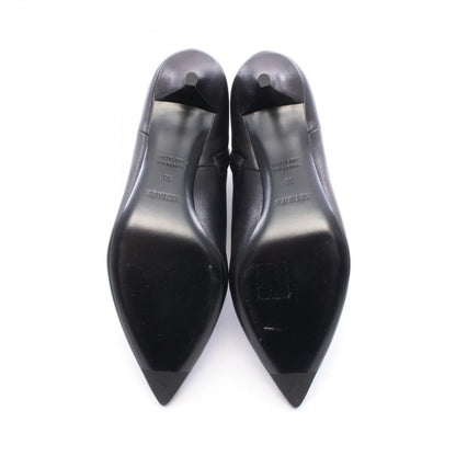 Hermes Boots Blanche Short Leather High Heels Pumps — view 4