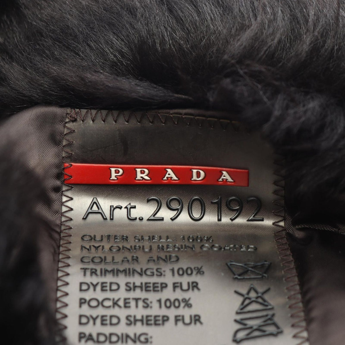Prada Sports Linea Rossa Sport Down Jacket Shearling Contrast Duffle Coat Nylon — view 3