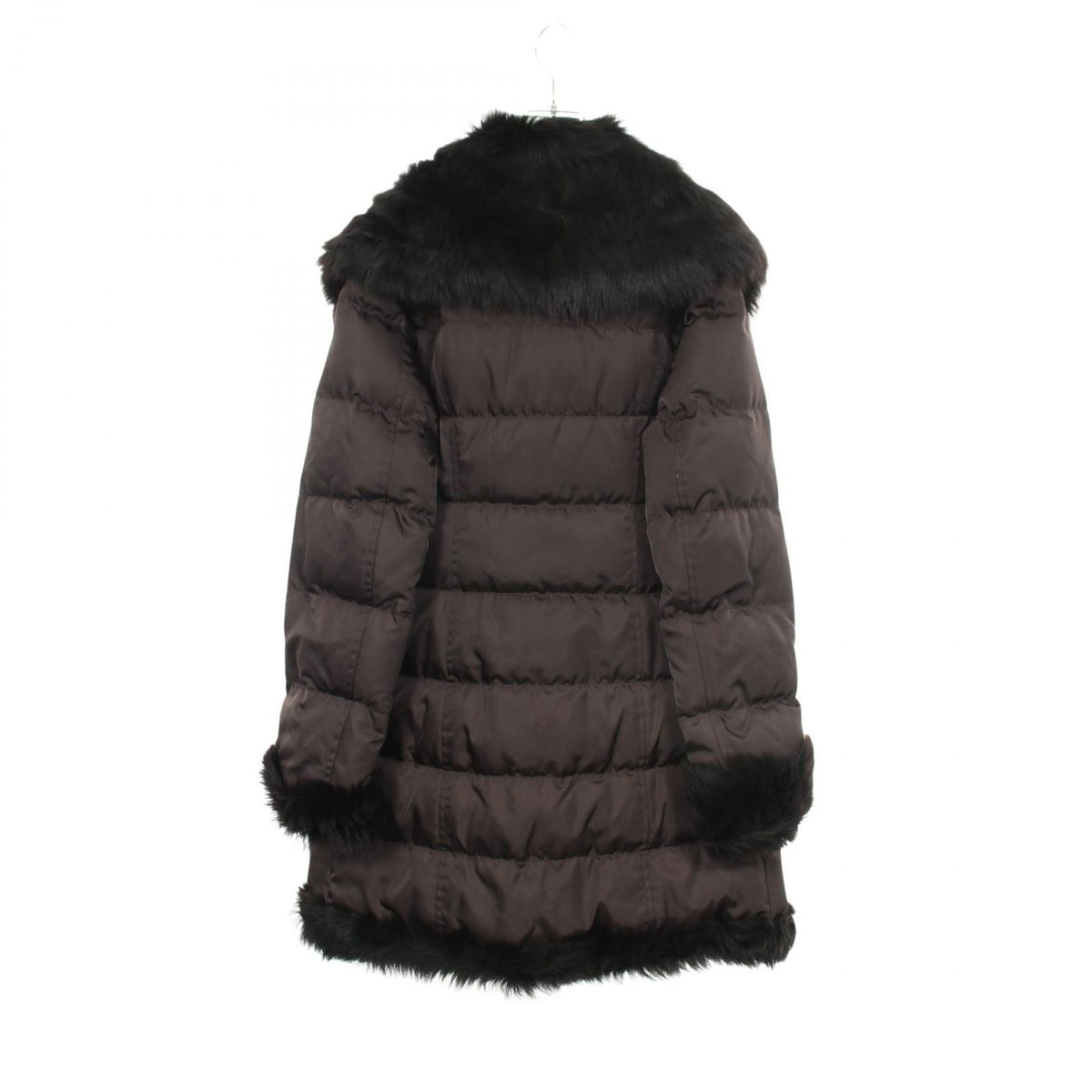 Prada Sports Linea Rossa Sport Down Jacket Shearling Contrast Duffle Coat Nylon — view 2