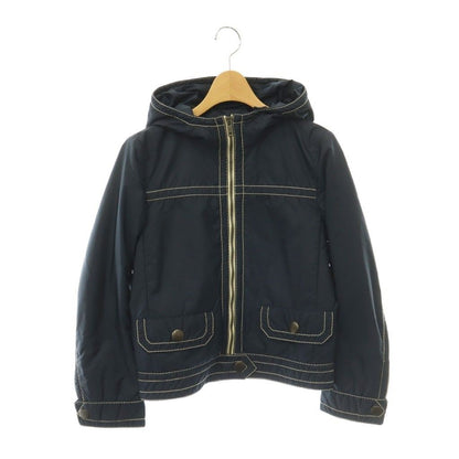 Prada Jacket Nylon Hooded Stitch Navy 38