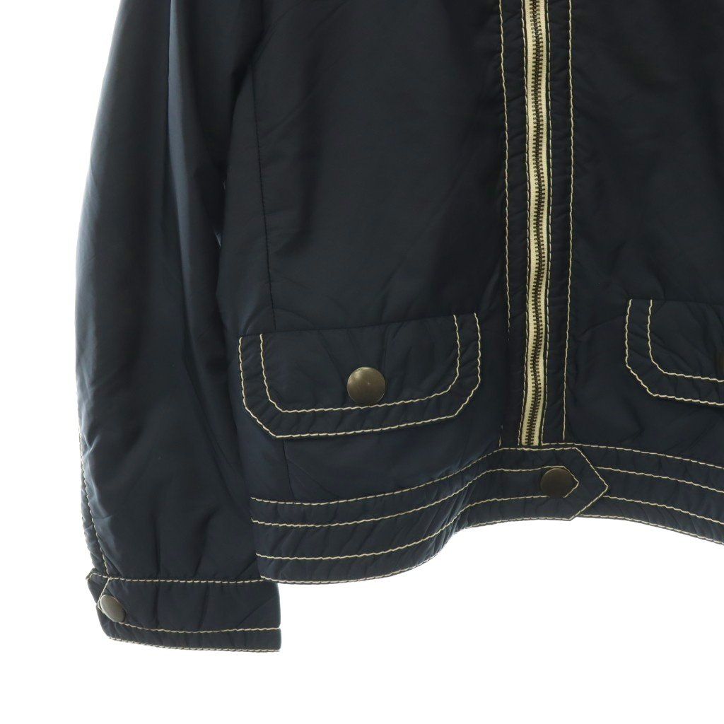 Prada Jacket Nylon Hooded Stitch Navy 38 — view 5
