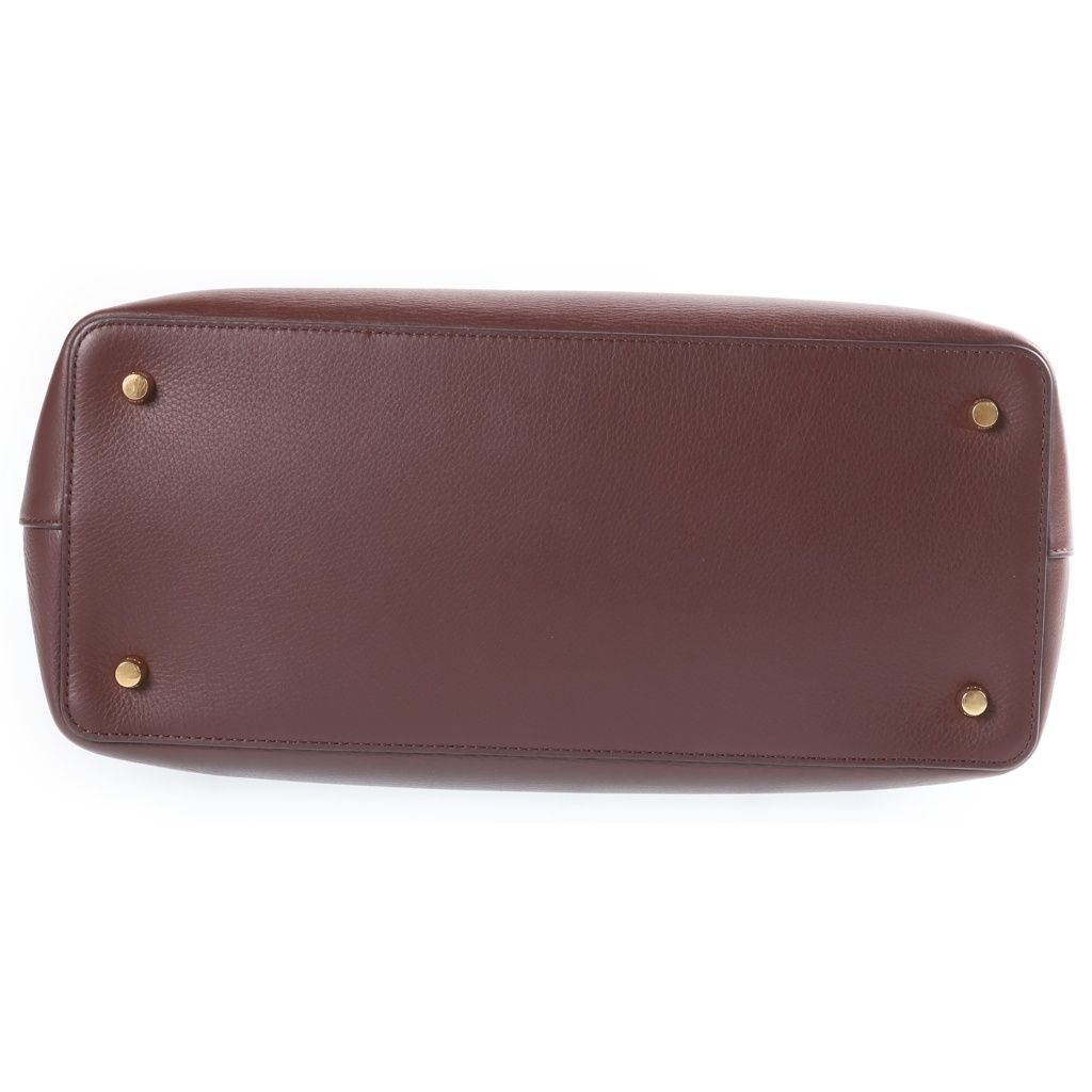 Celine Conti Leather Handbag Gold Brown — view 4