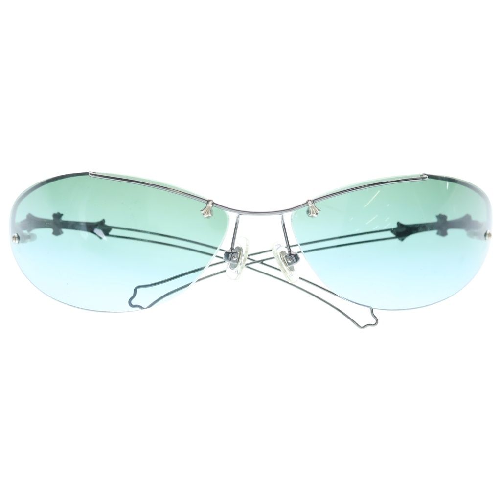 Chrome Hearts Drag Pipe CH Cross Crosstail Sunglasses Silver Eyewear