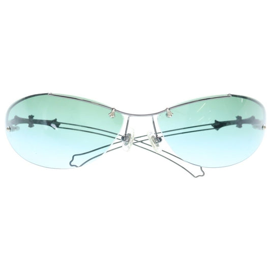 Chrome Hearts Drag Pipe CH Cross Crosstail Sunglasses Silver Eyewear