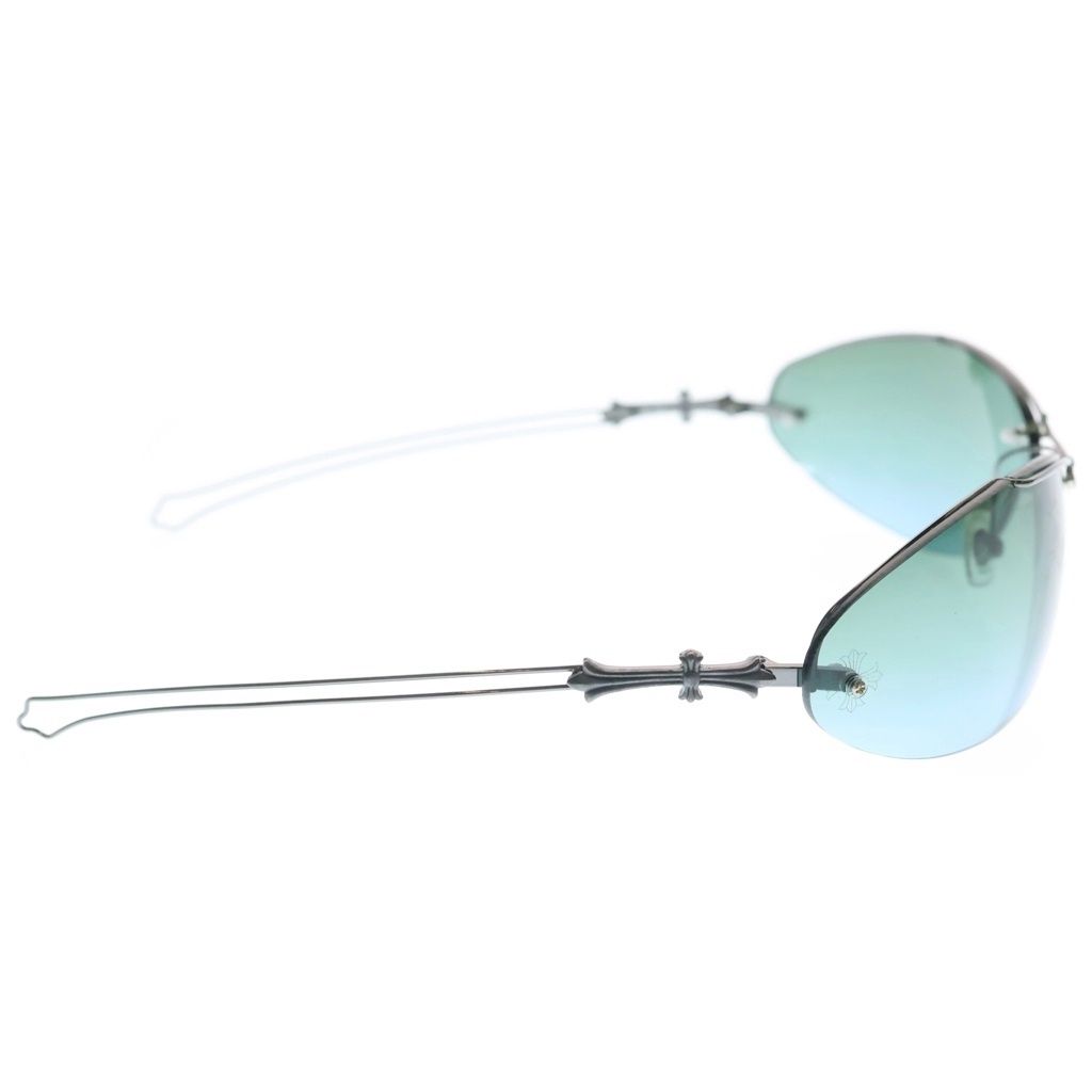 Chrome Hearts Drag Pipe CH Cross Crosstail Sunglasses Silver Eyewear — view 3