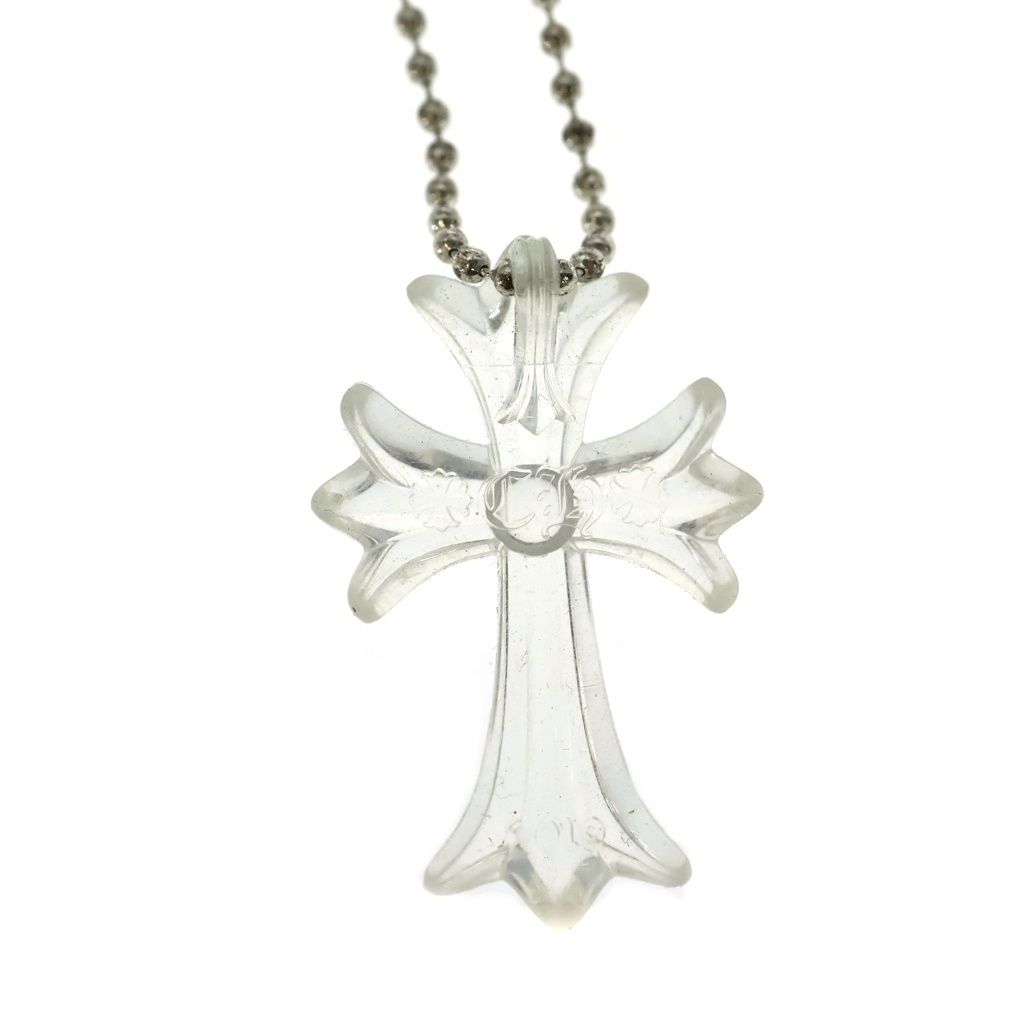 Chrome Hearts Rubber CH Small CH Cross Necklace Silicone Clear — view 3
