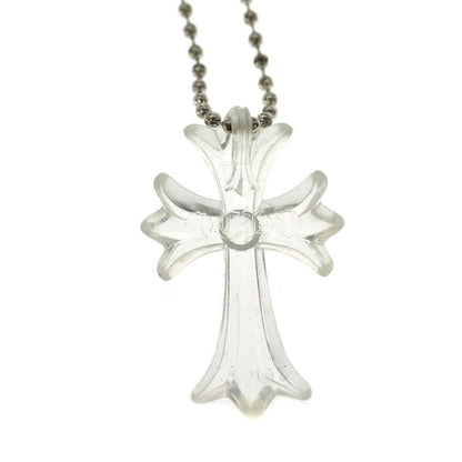 Chrome Hearts Rubber CH Small CH Cross Necklace Silicone Clear — view 3
