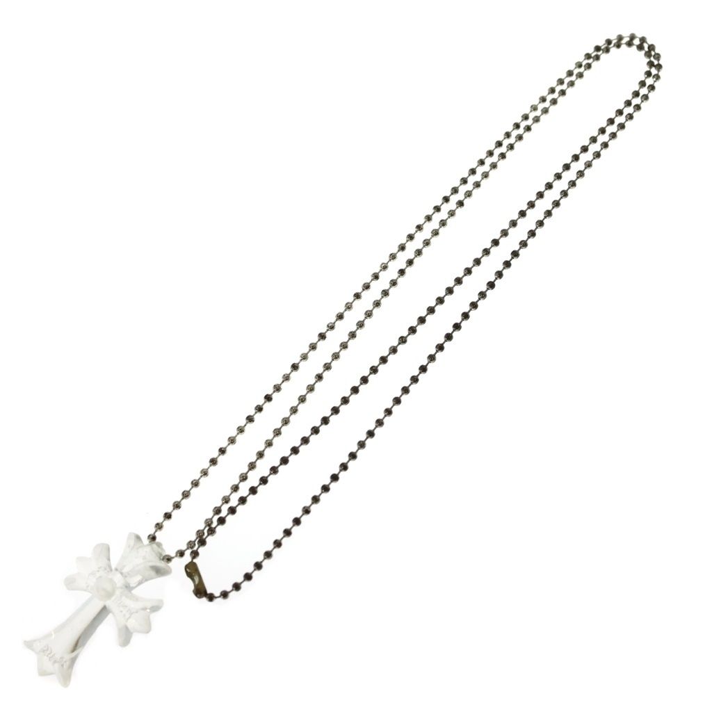 Chrome Hearts Rubber CH Small CH Cross Necklace Silicone Clear — view 2