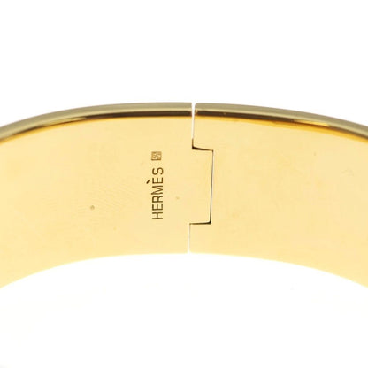 Hermes Clic Clac Bangle Bracelet Cloisonne Gold Blue — view 5