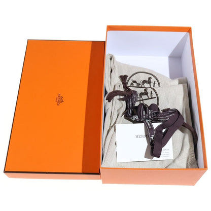 Hermes Chaine D'ancre Island Rubber Flat Sandals Black — view 6