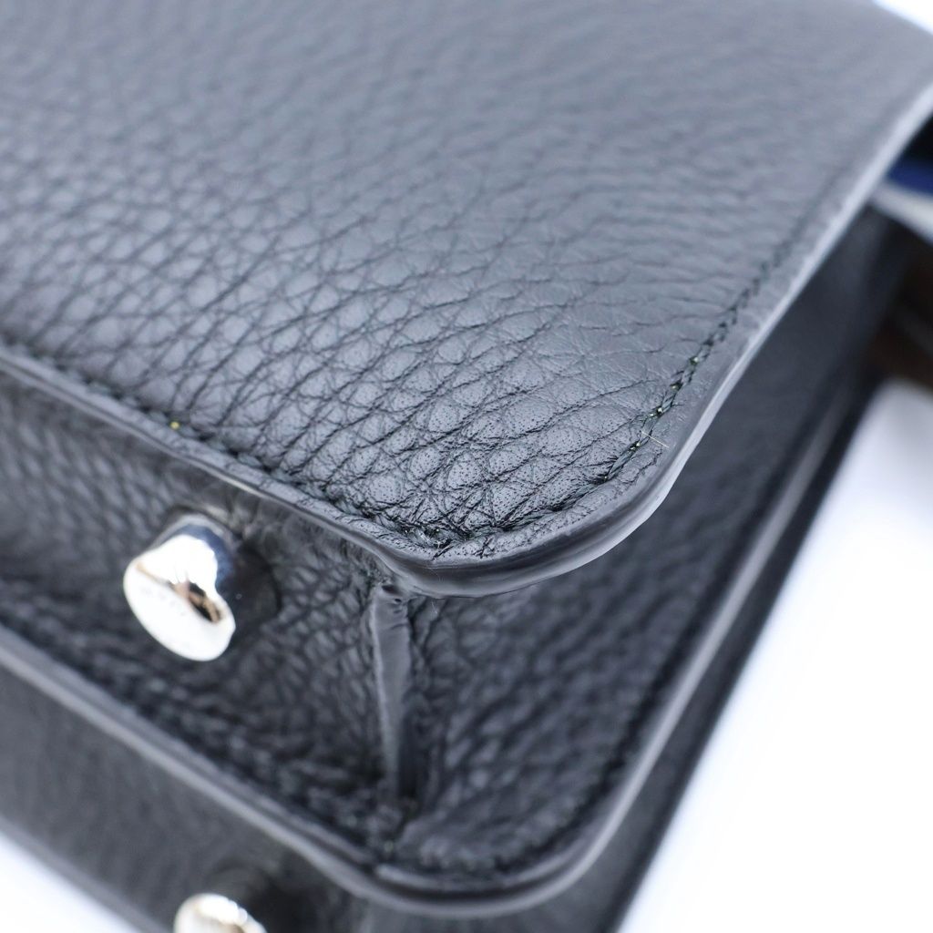 Fendi Peekaboo ISeeU Small Black Yellow Handbag — view 5