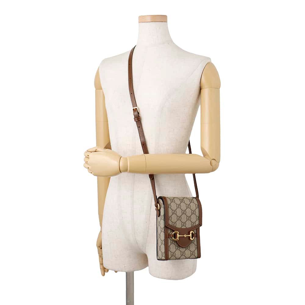 Gucci Shoulder Bag GG Supreme Horsebit 1955 — view 4
