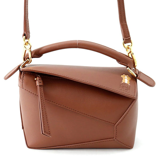Loewe Handbag Puzzle Bag Mini Leather Suna Fujita Collaboration Ham Star 2-Way