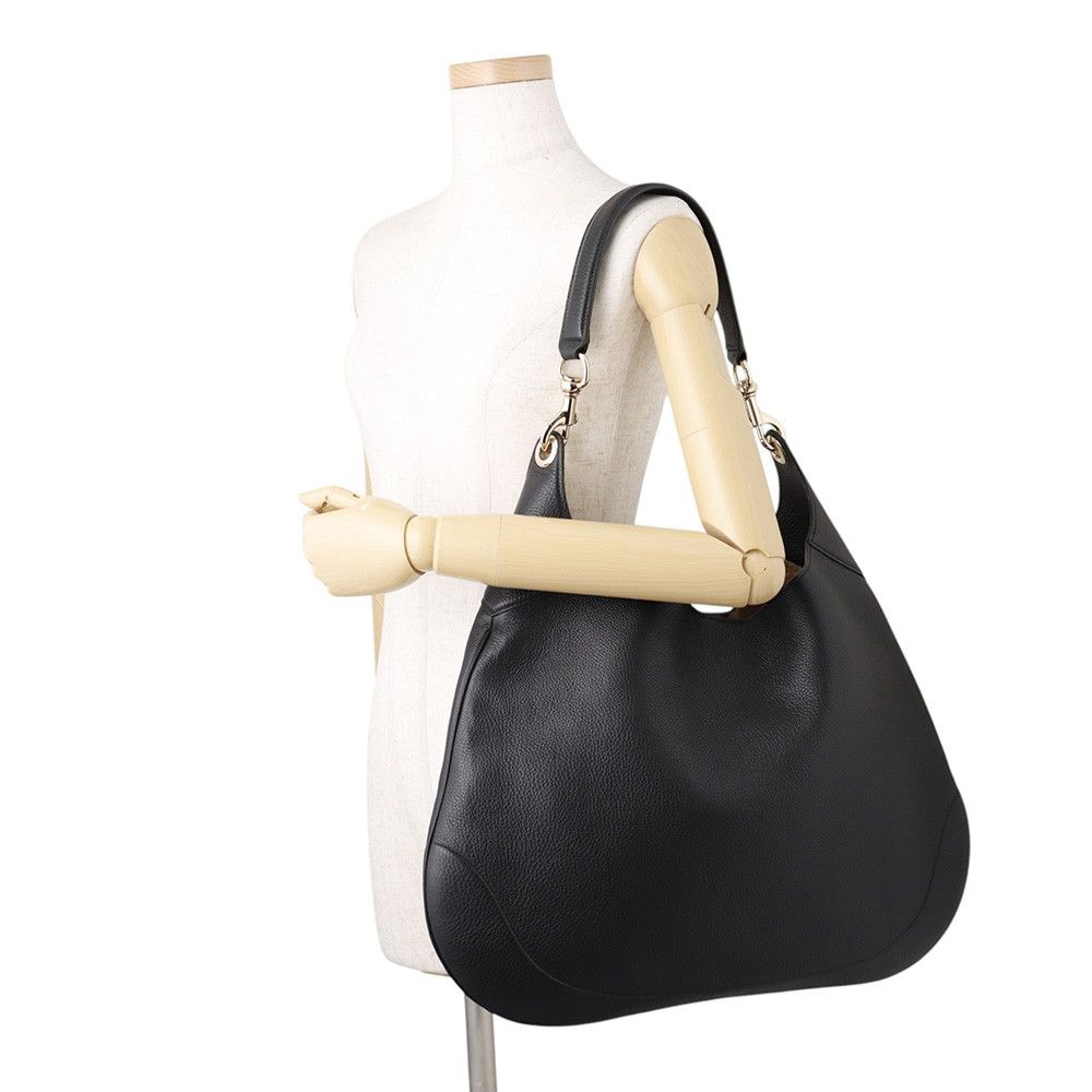 Gucci Shoulder Bag B Medium Leather 2-Way Black — view 4