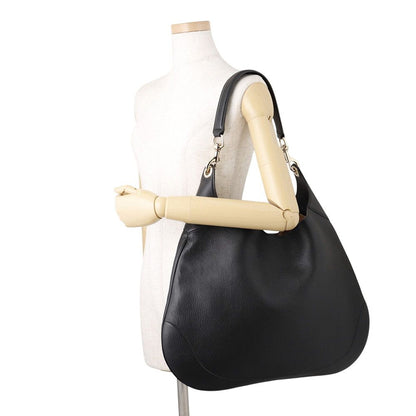 Gucci Shoulder Bag B Medium Leather 2-Way Black — view 4