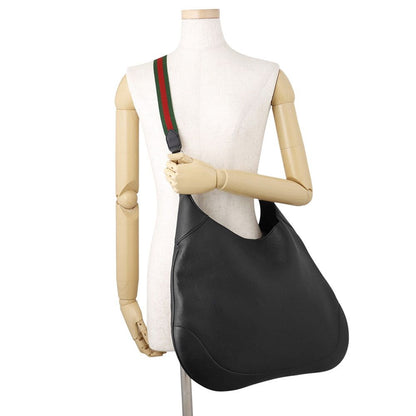 Gucci Shoulder Bag B Medium Leather 2-Way Black — view 5