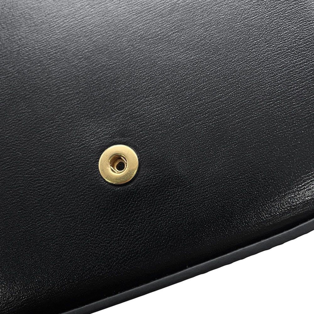 Celine Shoulder Bag Triomphe Mini Claude Shiny Calfskin Black — view 8
