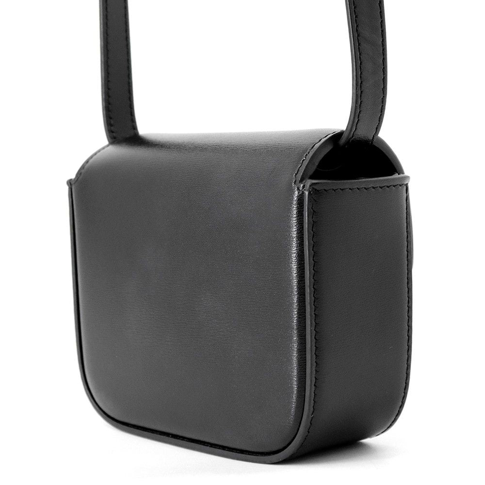 Celine Shoulder Bag Triomphe Mini Claude Shiny Calfskin Black — view 2