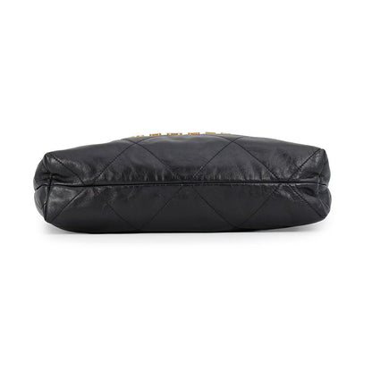 Chanel Handbag Quilted Chanel 22 Double Pocket Small Calfskin Black — view 3