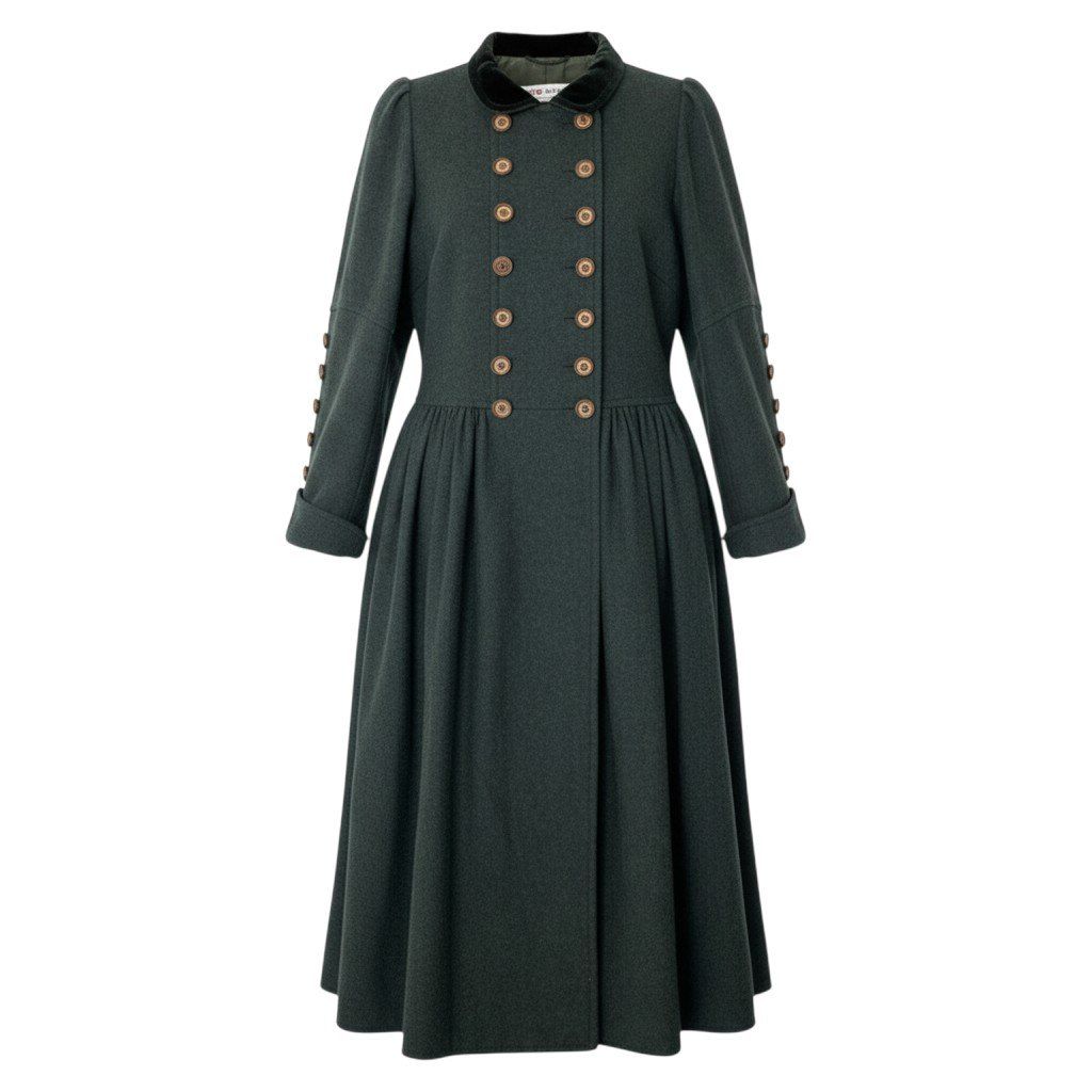 Saint Laurent Rive Gauche Vintage Coat Green 34