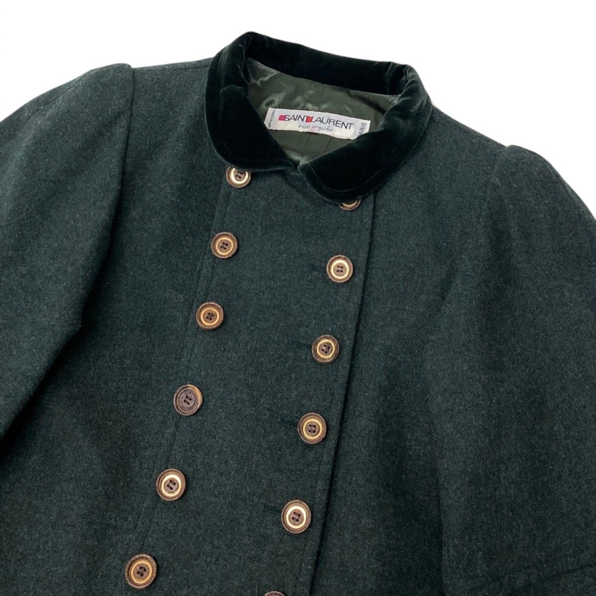 Saint Laurent Rive Gauche Vintage Coat Green 34 — view 5
