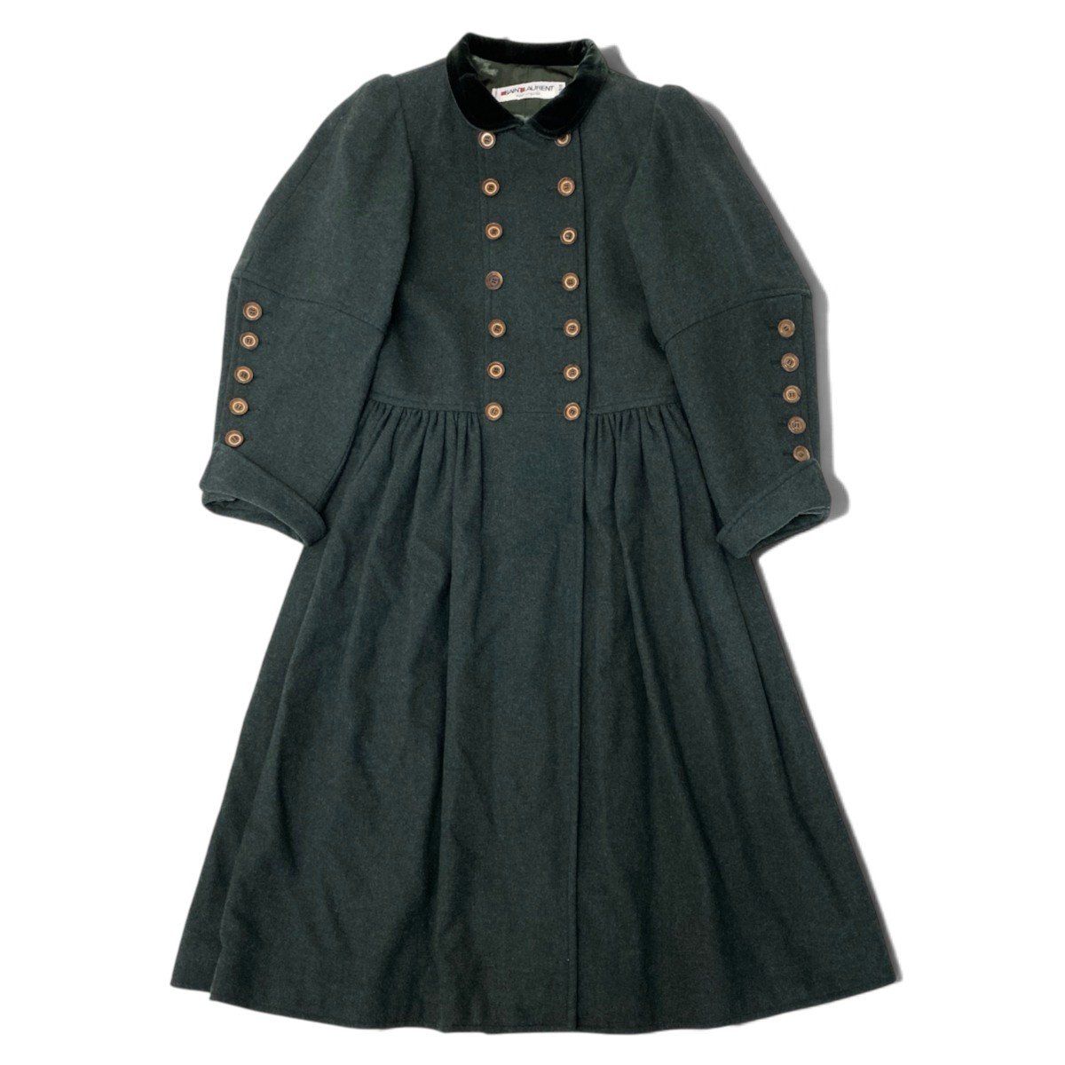 Saint Laurent Rive Gauche Vintage Coat Green 34 — view 2