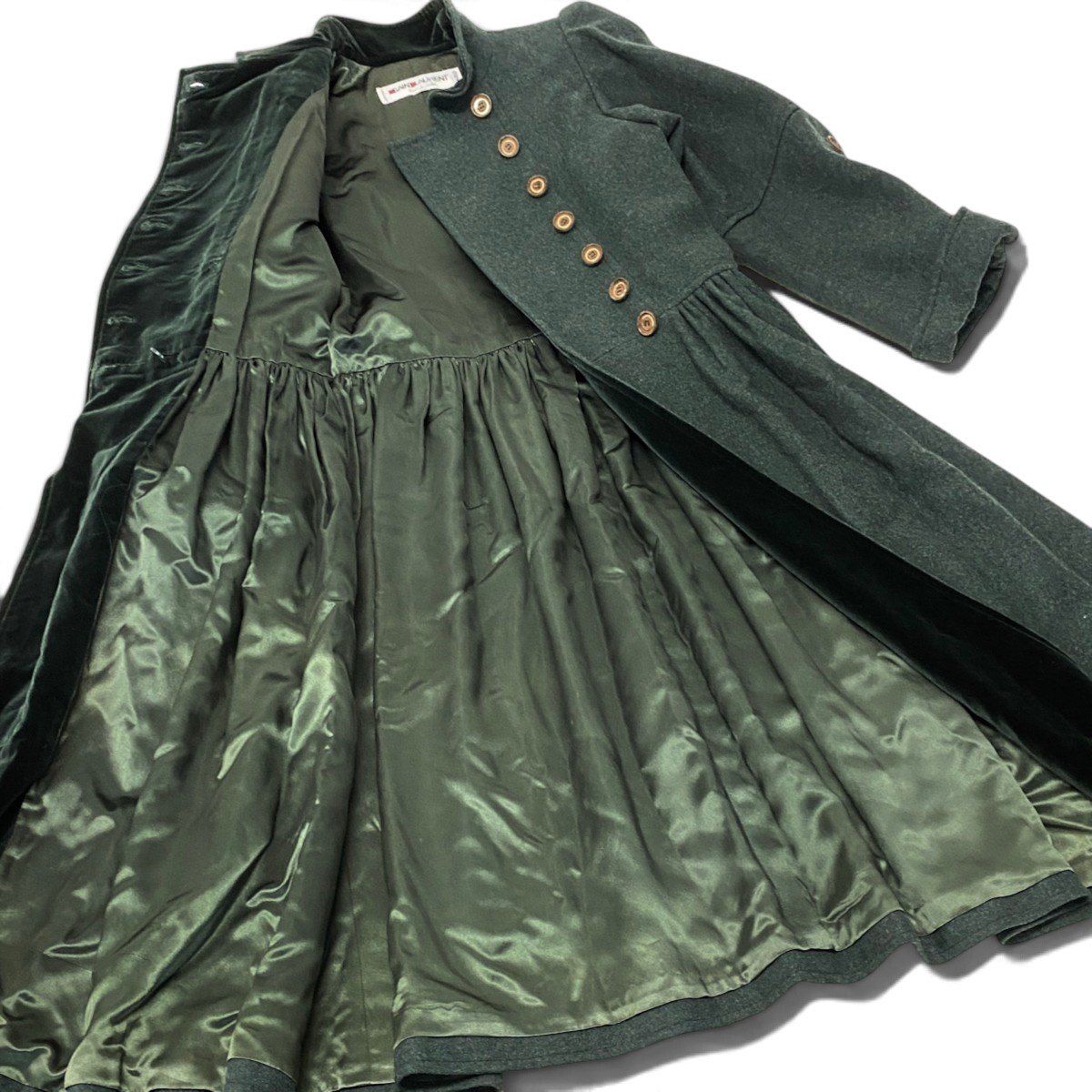 Saint Laurent Rive Gauche Vintage Coat Green 34 — view 4