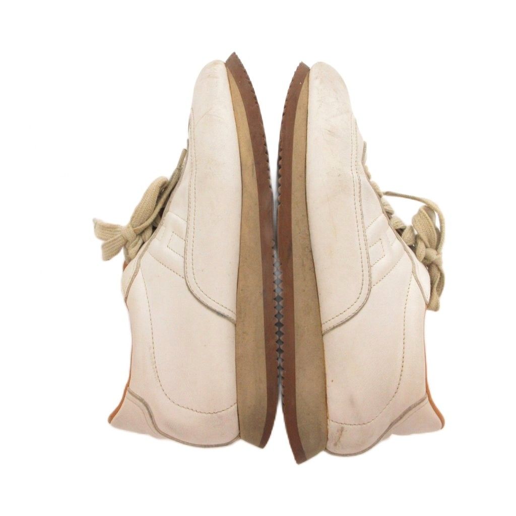 Hermes Quick Sneakers Low Cut Leather White — view 8